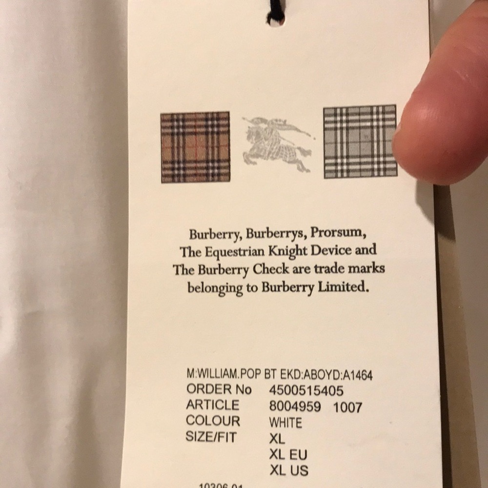 100% authentic Burberry button down shirt size XL - Picture 6 of 16